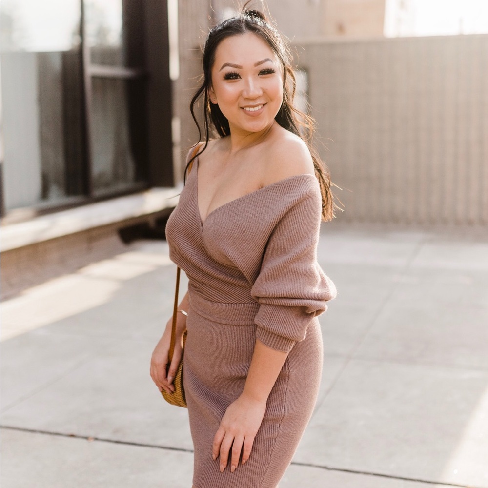 Taupe Sweater Set